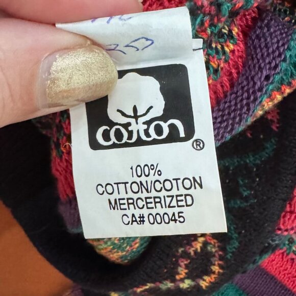 Vintage Norm Thompson 100% Cotton Coogi-style Mens Crewneck Sweater, Size XL - Picture 4 of 11